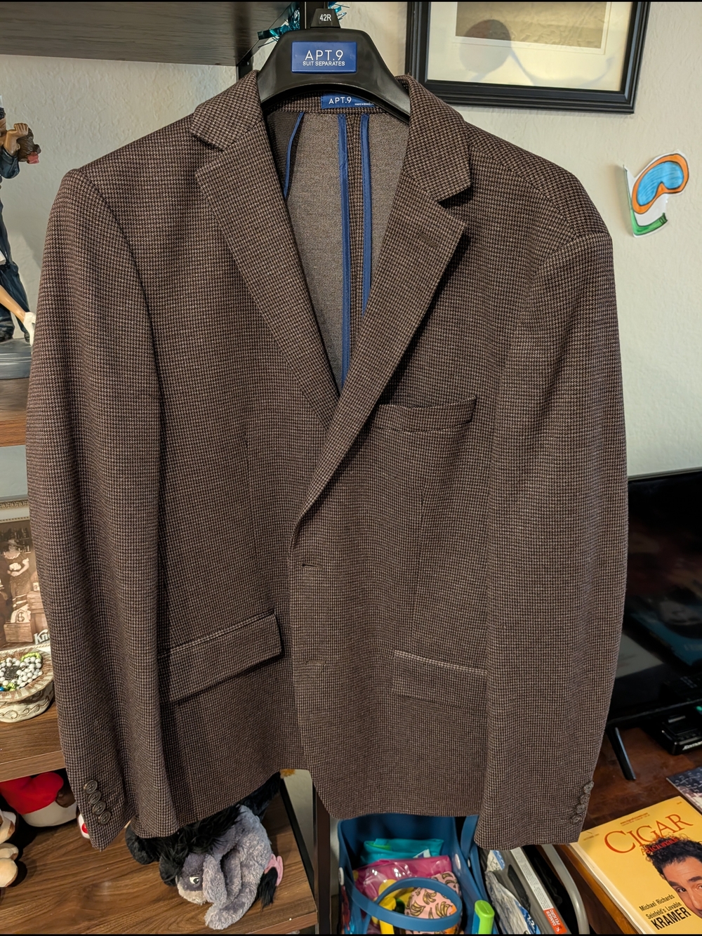 Apt. 9 Brown Micro-Houndstooth Sport Coat